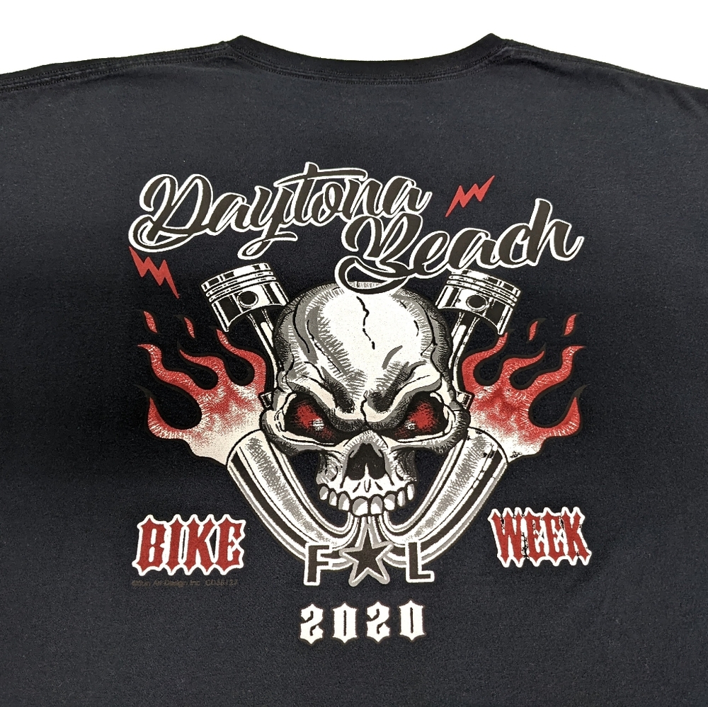 Work Bear Fruit of the Loom,Midnight black BIKER Short Sleeved Crew Neck T-Shirt